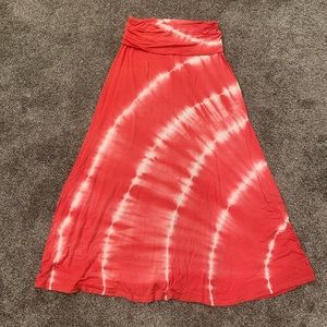 Daytrip tie dye maxi skirt